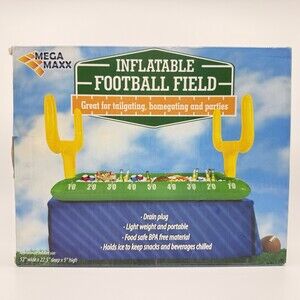 Football Inflatable Field Goal Post Pool Cooler Tailgate 52” W X 22.5” D X 5” H